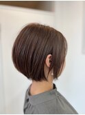 ショートカット×グラデーション×潤い艶カラー