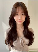 韓国風くびれレイヤー髪質改善ダークブラウン小顔美髪ワンホン2