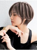 大人可愛い30代40代50代小顔◎マッシュショートボブウルフカット