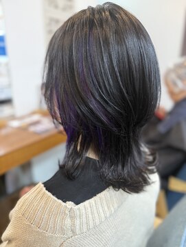 ループ バイ エスポワール(LoooP by Espoir) ブラック+パープルインナーカラー