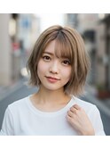 やわらか透明感ボブ