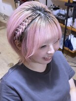 ブレイズヘアー(BLAZEhair)&nbsp;【プチアレンジ】ハイトーンショート×編み込みアレンジ