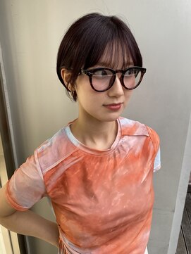 エアー 青山(AIR) 前髪あり耳掛け丸みボブコンパクトショート20代30代40代50代