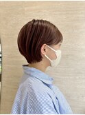 20代30代ボブレイヤーショートボブオリーブカラー顔周りレイヤー