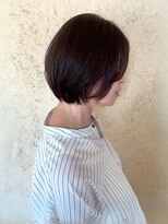 プリモ ココ 鍋島店(Primo coco.)&nbsp;ショートボブ ブラウンベージュ 顔周りレイヤー 透明感カラー