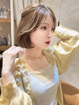 ロンド アンブル 四条烏丸(Lond ambre)&nbsp;丸みボブ/小顔/ハニーベージュ/髪質改善