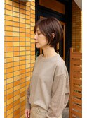 まわりと差がつく大人ショート×ラベンダーベージュ
