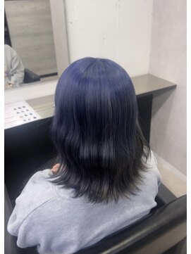 プライズ 所沢プロぺ通り店(prize) ブルーラベンダー ミディアム ブリーチダブルカラー所沢