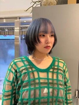 アース 高円寺店(HAIR & MAKE EARTH) ブルーラベンダー×ダークグレー 【@mppp_32485】
