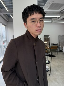 PARKiiiNG 心斎橋　ブリーチ/ダブルカラー/パーマ/メンズ【パーキング】 ニュアンスパーマ