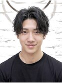 大人カッコイイ春メンズソフトツーブロックビジネス清潔感