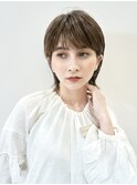 前髪あり大人小顔ウルフショート/30代40代50代/岡野亘希