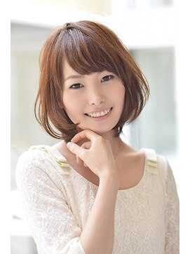 エルデ ナインズ ヘアー スタンド 川口店(elde 9's HAIR STAND) 32モーブカラーのワイドバングで大人かわいいくびれミディ 川口