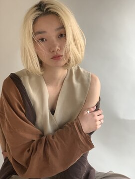 ミンクス 青山店(MINX) 色気のあるラフなブロンドボブ
