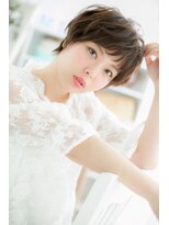 ミック ヘアアンドメイク アップ 駒込店(miq Hair&Make up)&nbsp;甘辛MIX☆ナチュラルカラーくせ毛風フェミニンくびれショート
