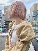 ぷつっとボブ/ピンクベージュ