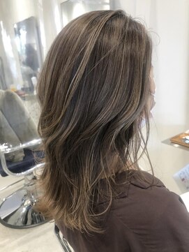 フィグバイアルテフィーチェ(fig by artefice) かき上げロング/ハイライトカラー/ショコラベージュ