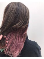 エヌプラス(N+)&nbsp;くびれヘアアプリコットオレンジ夏ハイライトカラー