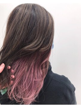 エヌプラス(N+) 黒髪グラデヘアーオリーブグレー小顔に見せるヘアココアベージュ