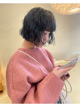 スニュウ(snuw) 【snuw mina】ボブパーマ/オリーブカラー/オリーブベージュ