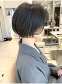 ショートボブ髪型30代40代50代前髪あり前髪なし面長丸顔【荒牧】