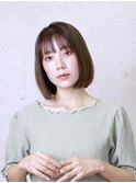 モテヘア愛され結べるボブナチュラルカールグレージュ
