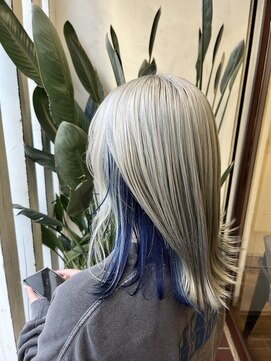 アン ブリーチ 大宮駅東口店(UN BLEACH) 【インナーカラー】ディープブルー♪