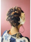 華やかヘアセット