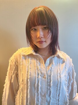 ナループロア ルームー(Nalu pu loa ROOMOO) シャギーレイヤーカット/パープルピンクカラー/フェイスレイヤー