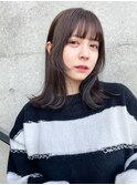 【諒】レイヤーカットミディアム姫カット姫ウルフ前髪カット
