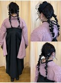 編みおろしツインヘアアレンジ