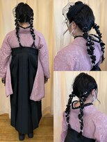 ヘアーメイク ツインズ(Hair Make TWINS)&nbsp;編みおろしツインヘアアレンジ