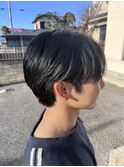 ナチュラルシースルーマッシュ×ダウンパーマ
