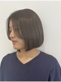 ボブXブリーチなしグレージュ