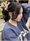 13776黒髪くびれヘア髪質改善レイヤーカット韓国ポニーテール