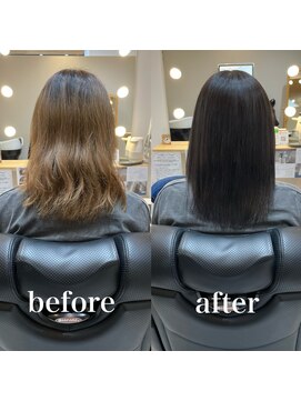 ツヤと髪 クリム(crim) 髪質改善エステカラー　ロング　白髪染め　30代、40代、20代