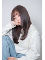 ルフュージュ バイ プロデュース 相模大野店(Refuge by Produce)&nbsp;チョコレートブラウン/レイヤーカット/ストレートロング