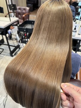 アディクト イースト 東陽町東口(addict EAST) ツヤツヤ髪になる髪質改善＿ミルクベージュ＿ロング［東陽町駅］