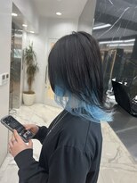 ラピス 渋谷本店(Lapis) インナーカラー/シールエクステ/髪質改善/ホワイトブルーカラー