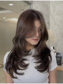 海外レイヤー ロングレイヤーカット