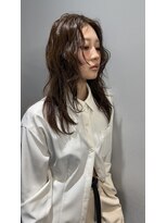 ステア メゾン(stir maison) ラフウェーブレイヤーブラウンカラー