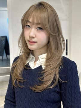 ゼスト パーク(ZEST PARK) レイヤーカットハイトーンベージュカラー