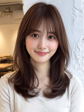 ロティー(loty) レイヤー 顔周りカット 似合わせカット ブラウン 透明感カラー