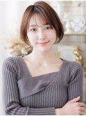 イメチェンブリーチなし小顔前下がりボブショートa北浦和30代