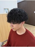 波巻きパーマ