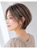 【脱白髪染めにも】白髪ぼかしハイライト＋透明感カラー＋カット