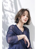 アッシュ 学芸大学店(Ash)&nbsp;ミディアムレイヤー/大人女性/グレーアッシュ/脱白髪染め