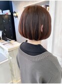 福山人気20代30代肌馴染みショコラブラウンふんわり内巻きボブ
