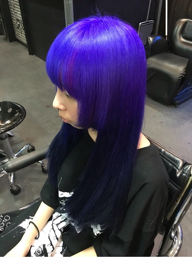 寒色系アクセントカラー 紫～青紫 トリックヘアー：L002722911｜ゾーマ 