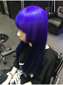 寒色系アクセントカラー　紫～青紫　トリックヘアー